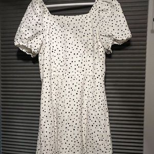 Loft size 2 summer dress.  White/black polka dots. Never worn, tag still on.